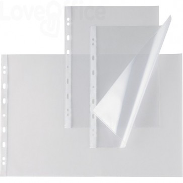 Portalistini personalizzabile - Polipropilene - 100 buste - 30x22 cm -  bianco trasparente
