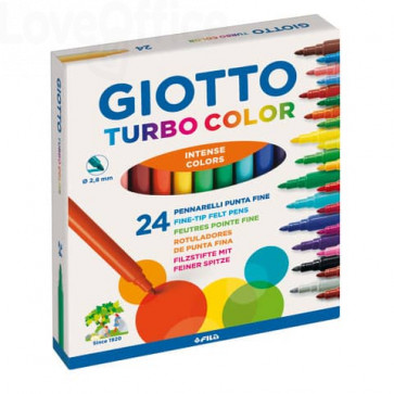 2123 Pennarelli Turbo GIOTTO - Turbo Color punta fine - 0,5-2 mm - da 3  anni in poi (conf.96) 14.95 - Cancelleria e Penne - LoveOffice®