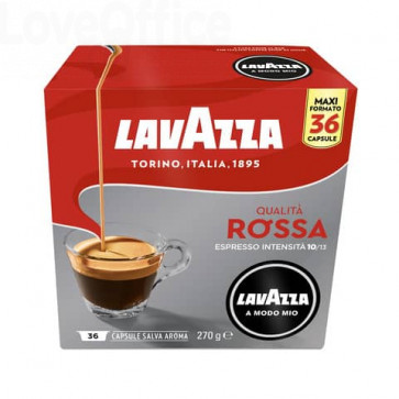 562 Caffè in cialde Lavazza Astuccio 36 capsule A Modo Mio Qualità Rossa  8888 16.53 - Cibo e Bevande - LoveOffice®