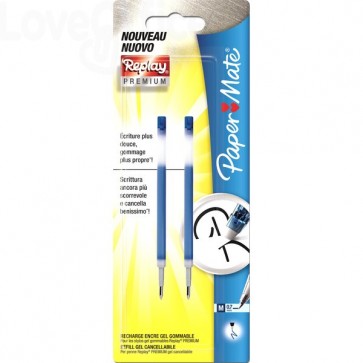 Blister 2 penne cancellabili colore blu Replay: Penne cancellabili di  Papermate