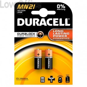 Pile Duracell Specialistiche - cilindrica 12 volt - MN21/MN21BL2 (conf.2)