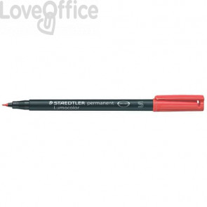 Staedtler Lumocolor Permanent - pennarello indelebile punta fine - Rosso - superfine - 0,4 mm