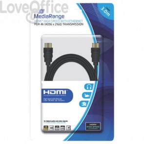 Cavo di collegamento Media Range HDMI ad alta velocità con Ethernet contatti dorati 18 Gbit/s - MRCS157