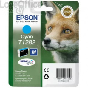 Cartuccia Originale Epson C13T12824011 Ink-jet blister RS Durab.Ult./Volpe-M T1282 Ciano