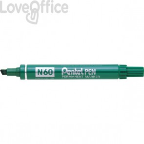 Pentel pennarello indelebile Verde - Pentel N60 - a scalpello - 3,9-5,5 mm