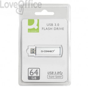 Chiavetta USB 3.0 Q-Connect Flash drive Argento/nero - 64 GB - KF16371