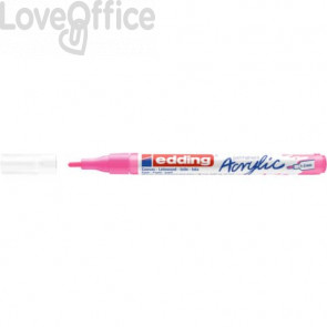 Pennarello acrilico Edding 5300 - punta tonda 1-2 mm Tratto fine - Rosa fluo - 4-5300069