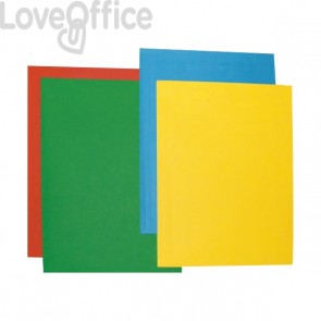 Color Brefiocart - Cartelline Cartoncino senza lembi - Giallo - 35x25 cm (conf.50)
