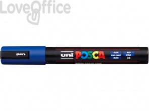 Pennarello Uniposca a tempera - Uniposca Blu Uni-Ball - punta tonda - 1,8-2,5 mm - M - PC5M B