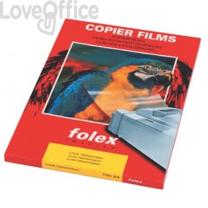 Film per stampanti monocromatiche Folex A4 - 100 µm - Trasparente - Folex X-10.0 (conf.100)