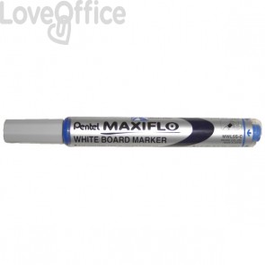 Pennarello per lavagne Bianche Pentel Maxiflo - Blu - tonda - 4 mm