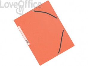 Cartelline a 3 lembi con elastico Q-Connect Arancio 24,3x32 cm cartoncino manilla 375 g/m² (conf.10)