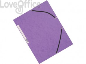 Cartelline a 3 lembi con elastico Q-Connect Viola 24,3x32 cm cartoncino manilla 375 g/m² (conf.10)