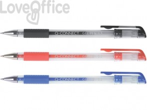 Penne a sfera inchiostro gel Q-Connect con cappuccio 0,35 mm Nero KF21716 (conf.10)