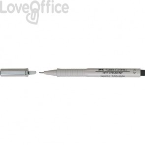 Penna punta in fibra Nera Faber-Castell Ecco Pigment 0,6 mm 166699