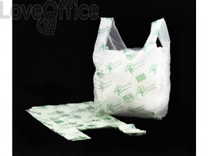 Shopper NESSUNO in mater-bi biodegradabile Verde (cartone da 500 pezzi)