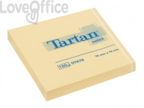 Foglietti riposizionabili Tartan™ Notes 100 fogli 63 g/m² Giallo 76x76 mm - 654 Yellow (conf.12 blocchetti)