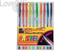 Penne gel KOH-I-NOOR 0,7 mm colori pastello Assortito - NAGP10P (conf.10)