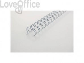 Spirali metalliche a 34 anelli GBC Wirebind 6 mm - fino a 55 fogli - A4 - Nero - RG810410 (conf.100)