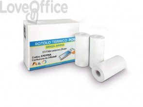 Rotoli POS Rotolificio Pugliese BPA Free Exclusive senza anima 57 mm x 10 m - d. 30 mm - Bianco (conf.12)