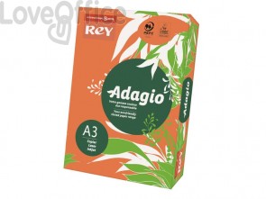 Cartoncini colorati A3 Arancio INTERNATIONAL PAPER Rey Adagio - 160 g/m² - 29,7x42 cm (risma 250 fogli)