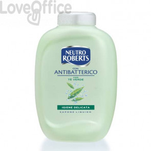 Ricariche sapone Neutro Roberts Antibatterico con tè Verde - 200 ml - R908140 (conf.2)