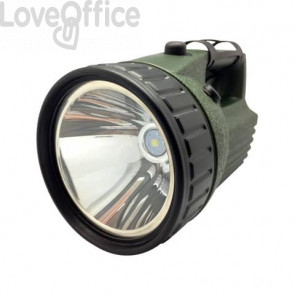 Torcia ricaricabile CFG Estreme Led waterproof IP44 LED 10W Nero/Verde Luce quadra - EL041