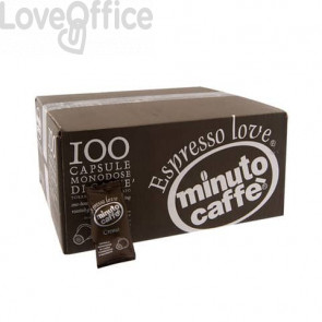 Caffè in capsule compatibili Nespresso Minuto caffè Espresso love3 crema - 01314 (100 pezzi)