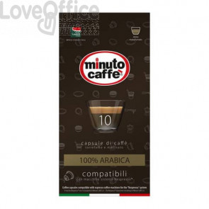 Caffè in capsule compatibili Nespresso Minuto caffè Espresso love3 100% arabica - 01349 (10 pezzi)