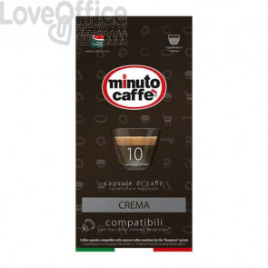 Caffè in capsule compatibili Nespresso Minuto caffè Espresso love3 crema - 01400 (10 pezzi)