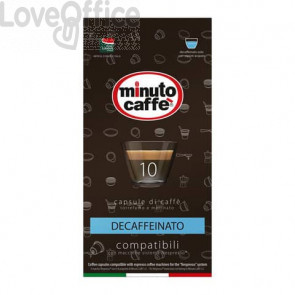 Caffè in capsule compatibili Nespresso Minuto caffè Espresso love3 decaffeinato - 01401 (10 pezzi)