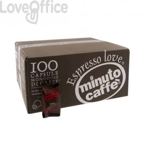 Caffè in capsule compatibili Nespresso Minuto caffè Espresso love3 forte - 02379 (100 pezzi)