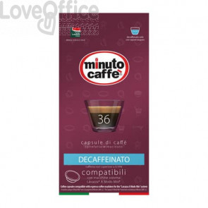 Caffè in capsule compatibili A Modo Mio Minuto caffè Espresso love4 decaffeinato - 02859 (36 pezzi)