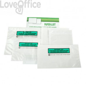 Buste adesive per spedizioni in carta ecologica Methodo DL Trasparenti - Formato DL 22,8x12,0 cm - X101002 (conf.250)