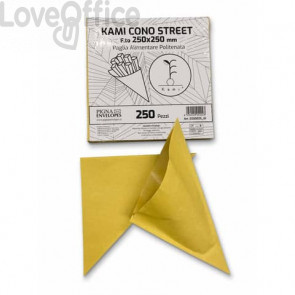 Coni Street in carta paglia Pigna Envelopes Kami 80gr + 9gr PE - 25x25 cm - 0250025 (conf.250)