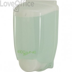 Dispenser a rabbocco per sapone liquido ECO QTS Verde opalino - 12,5x11,5x21 cm - 1 l