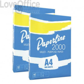 Carta fotocopie Paperline2000 - A4 - Bianco (5 risme da 500 fogli)