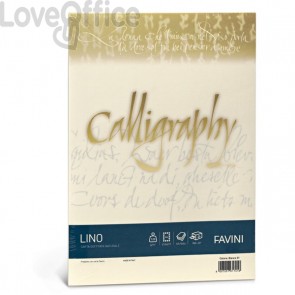 Calligraphy effetto lino Favini - lino - Avorio- fogli - A4 - 200 g/m² - A69Q614 (conf.50)
