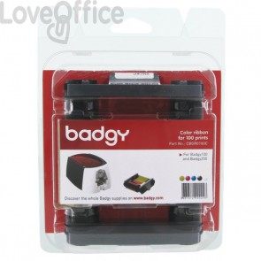 Consumabili per Badgy - Nastro di stampa multicolore YMCKO 100 stampe - CBGR0100C
