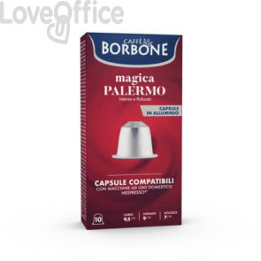Capsule compatibili Respresso alluminio Caffe Borbone qualità Magica Palermo (conf.100)