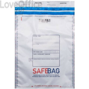Sacchetti di sicurezza Bianco formato interno - 18,6x25,5+4 cm Safe Bag B5 (conf.1000)