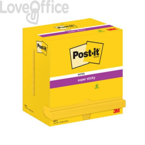 Foglietti riposizionabili Super Sticky Notes Post-it® Giallo oro 76x127 mm - 12 blocchetti da 90 ff - 7100290188
