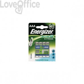 Batterie Ricaricabili Energizer - ministilo - AAA - 800 mAh - E3006224400 (conf.4)