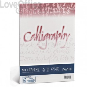 Calligraphy Millerighe Rigato Favini - Bianco - fogli - A4 - 200 g/m² - A690324 (conf.50)