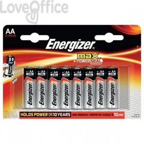 Energizer Alkaline Max AA x 12 - AA - stilo - E300112600 (conf.12)