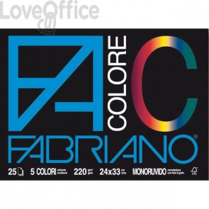 Blocco Fabriano Colore - 24x33 cm - Assortito - 220 g/m² - 25 fogli