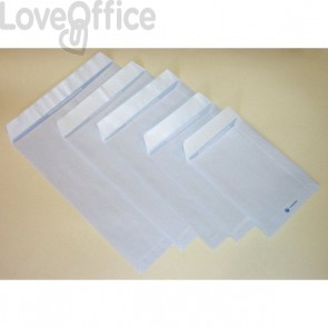 Buste a sacco con strip Pigna - Bianco - 16x23 cm - 80 g/m² - strip - 0654555 (conf.20)