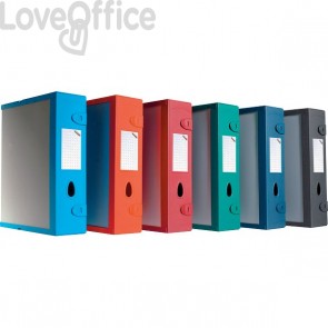 Scatola Archivio Combi Box E500 Fellowes - Dorso 9 cm - Azzurro
