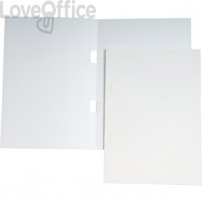 Cartelline cartoncino Bianche A4 - con naselli 4Mat - Formato 31x22 cm - bindakote 250 g/m² (conf.10)