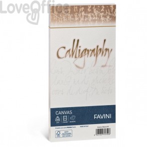 Calligraphy Canvas Ruvido Favini - Bianco - 11x22 cm - 100 g/m² - A570414 (conf.25)